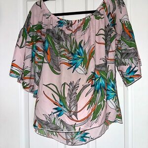 Tropical off shoulder shirt